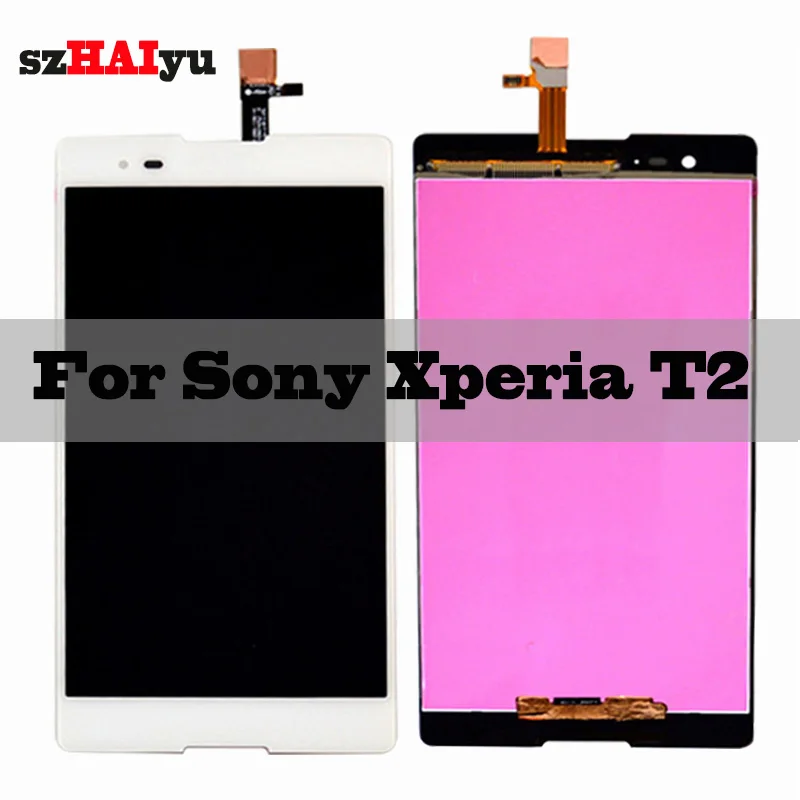 

SZHAIYU Touch Screen Digitizer For Sony Xperia T2 Ultra D5303 D5306 LCD Display 1280x720 6.0'' TFT LCD