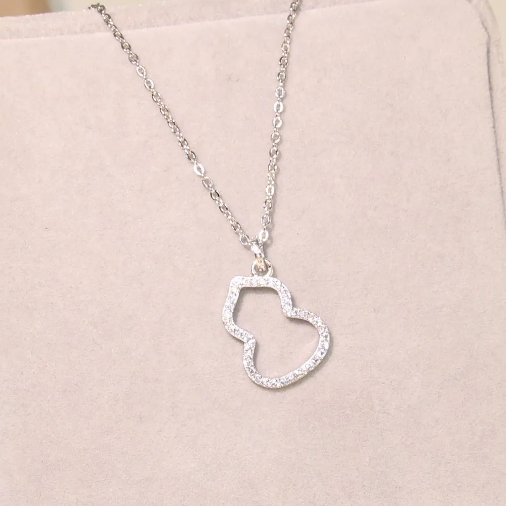 

Gourd Pendant Vecalon Brand Infinity Stunning Jewelry 925 Sterling Silver Pave AAA Cubic Zirconia Hot Cute Women Necklace Gift