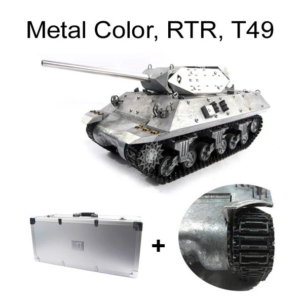 Mato металлические радиоуправляемые танки M10 Разрушитель готов к запуску металлический цветной инфракрасный откатный металлический Танк модель радиоуправляемого танка - Цвет: Metal Color RTR T49