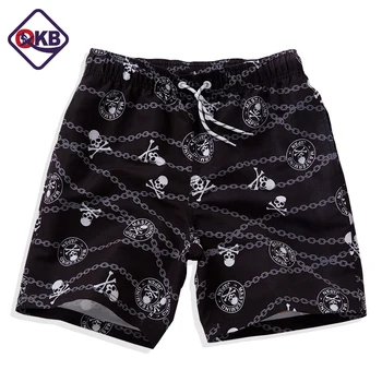 

QIKERBONG Men Beach Shorts Board Trunks Male Swimwear Swimsuits Bermuda Casual Active Sweatpants Bottoms Quick Drying Shorts
