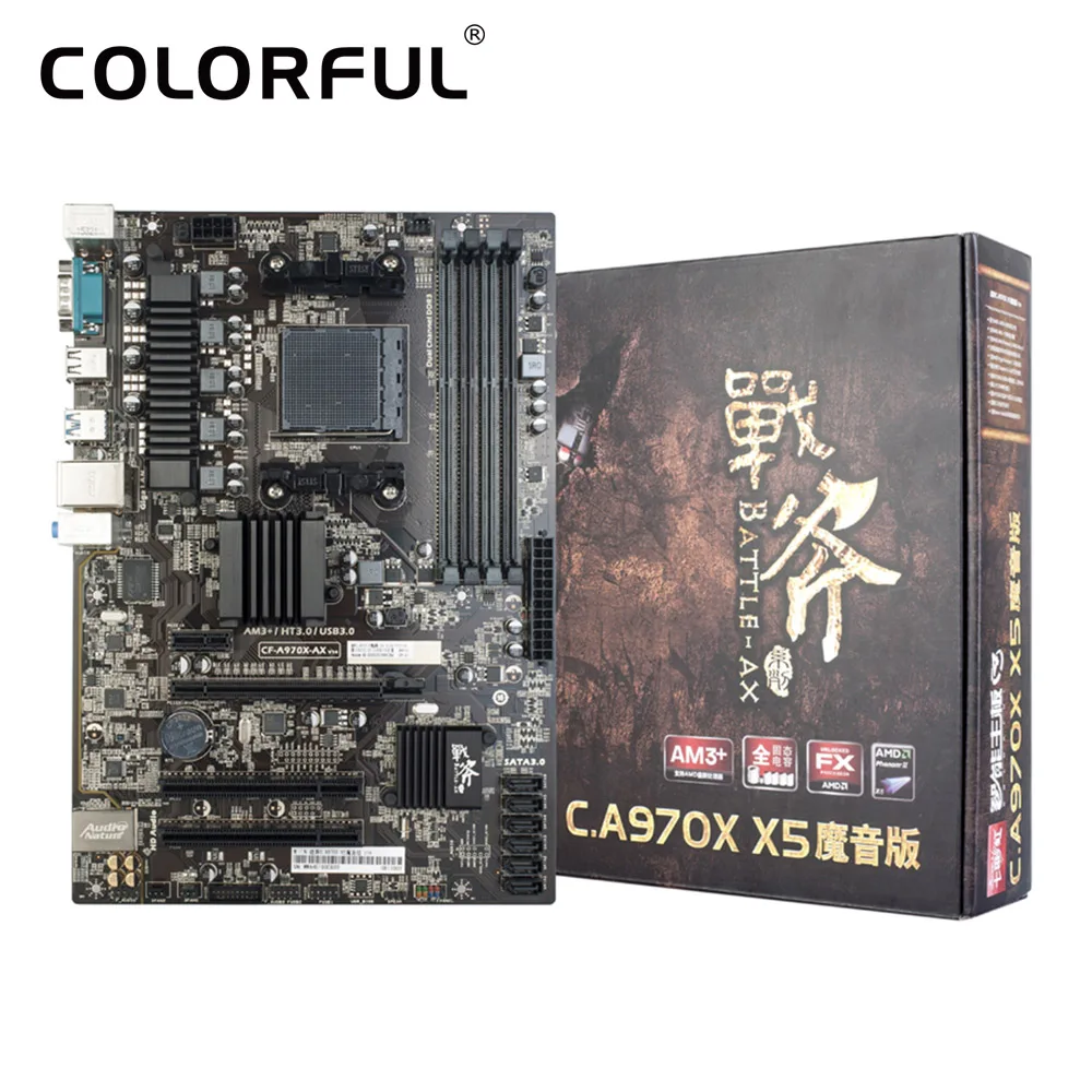 Красочные боевой топор c. a970X X5 V14 материнская плата компьютера systemboard для AMD AM3/AM3 +