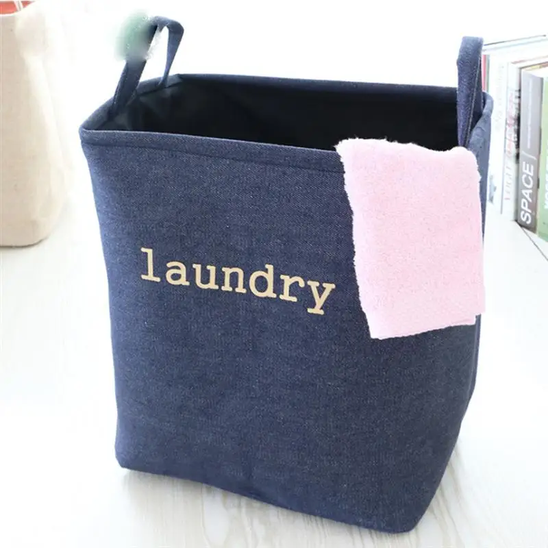 Foldable Jute Storage Basket Practical Laundry Basket Dirty Clothes Storage Box Kids Toys Organizer Home Sundries Storage Barrel