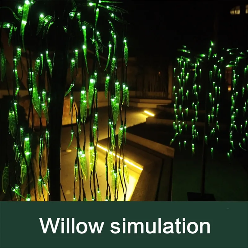 

1.2m x 100 LEDs Solar Simulation Willow Light Outdoor Garden Lawn Pool Holiday Wedding Party Hotel Restaurant Decorative Lights