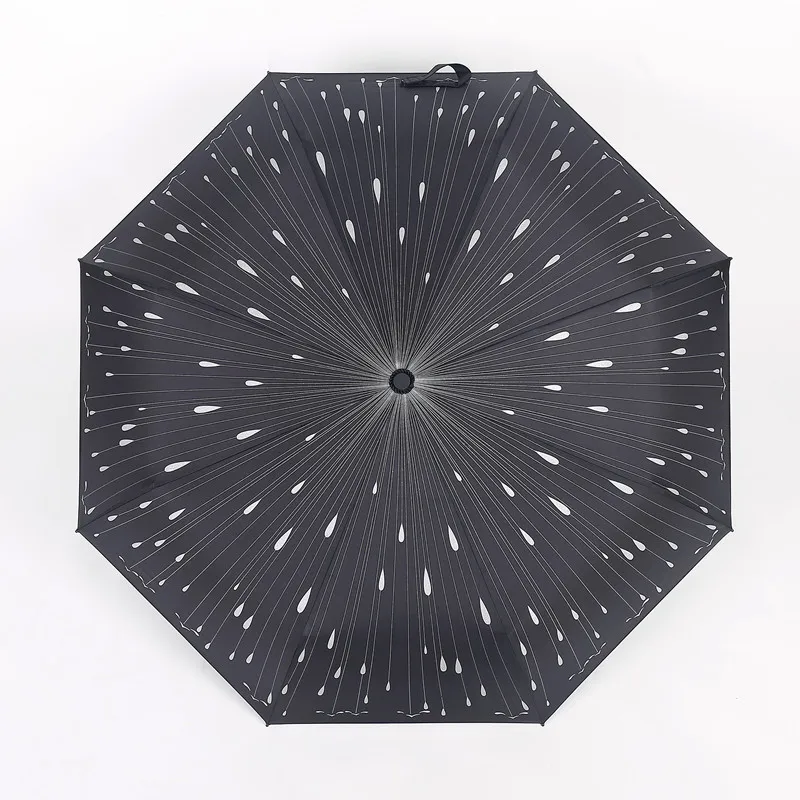 

DINIWELL Meteor Fully Automatic Umbrella Women Men Rain Umbrella Windproof Large Parasol Pocket Black 3 Folding Sun Umbrella