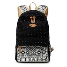 Mochila Impresión de la lona de Las Mujeres Mochilas Escolares Lindos para Chicas Adolescentes Mochila Mochila Femenina Mochila Bolsa de Ordenador Portátil de La Vendimia
