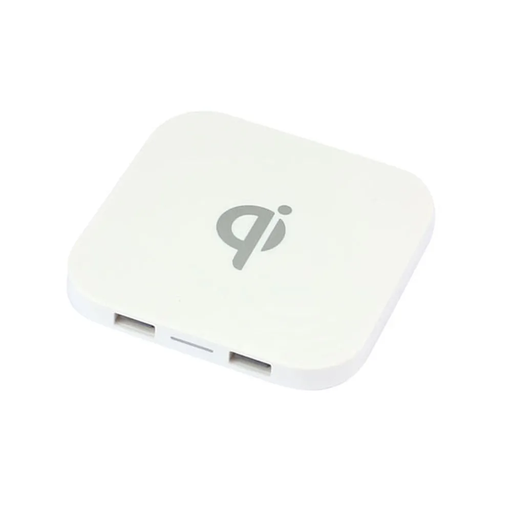 Nuovo Portatile Mini Qi Sicuro Caricabatterie Беспроводной коврик di Ricarica Veloce Dual USB Semplice для Iphone8/8