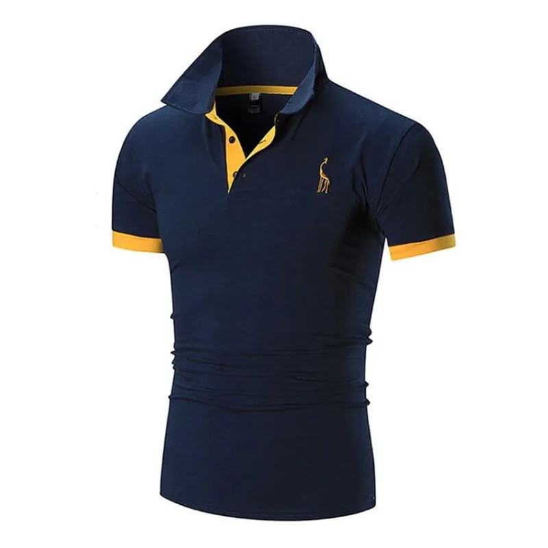 

HOWL LOFTY Mens T Shirt Brands 2018 Male Short Sleeve Casual Slim Solid Color Embroidery Deer Pattern T-Shirt Men XXXL
