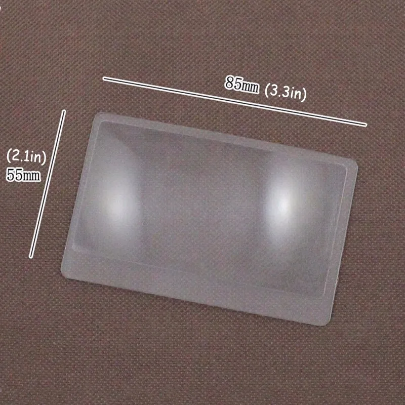 10 шт./лот прозрачная Лупа с кредитной картой 3 кратное увеличение линза Френеля