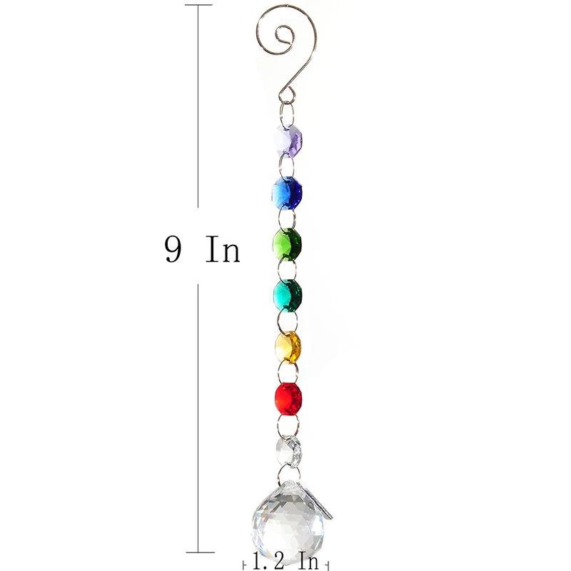 1PC Clear Crystal Ball Rainbow Suncatcher Prisms Pendant Pendulum Wedding Decor Gift
