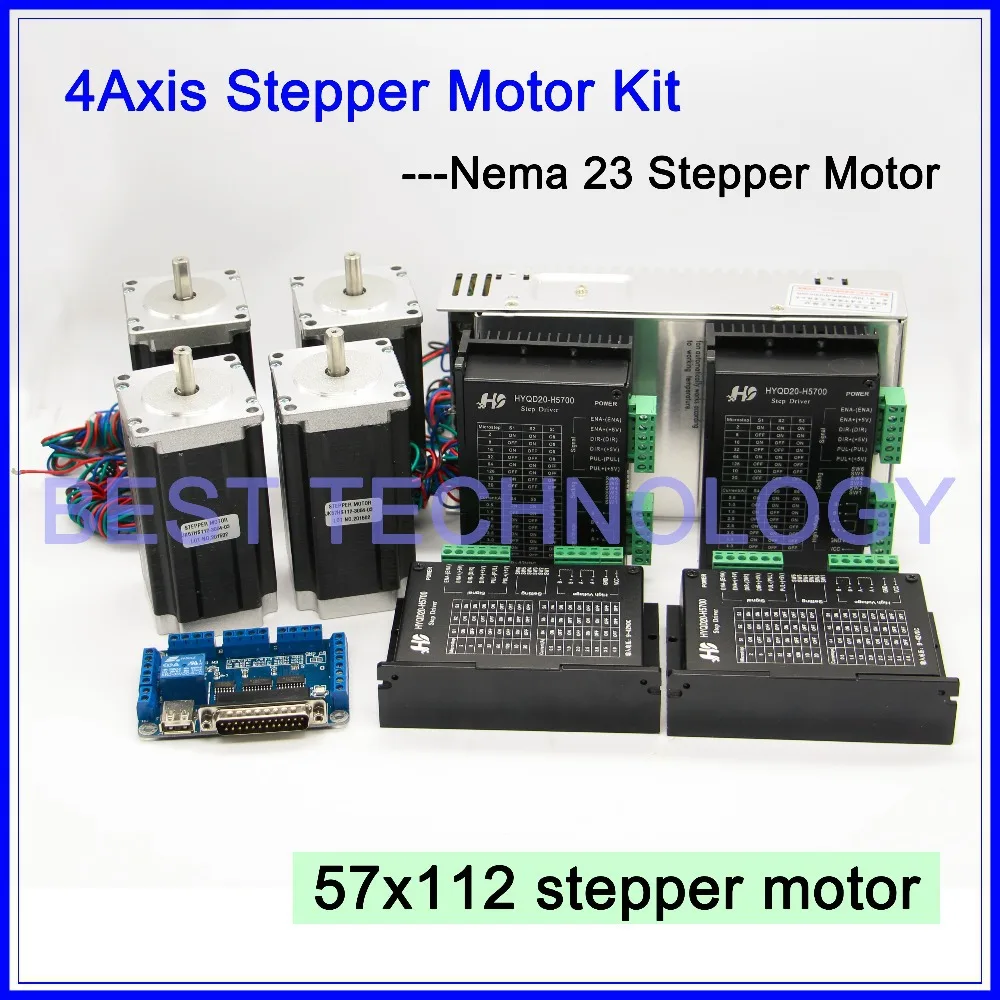 Aliexpress com Buy 4Axis CNC  controller kit  4PCS Nema23 