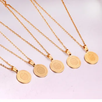 

LUXUKISSKIDS Jewellery Wholesale stainless steel Necklace Religion With Unique Patterns Pendants Necklaces Gift Jewelry