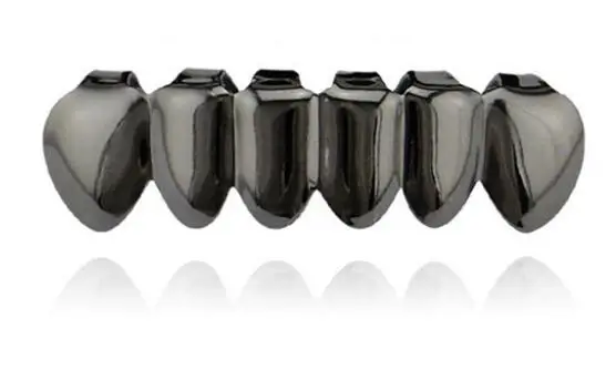 1 компл. хип-хоп ЗУБЫ гриля набор верхней нижней Рот Зубы грили модные съемные зубные грили ювелирные изделия - Окраска металла: Black Button