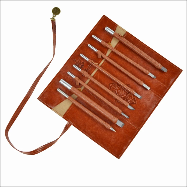 

8 pcs tungsten steel Stone Carving chisel hand Tools set