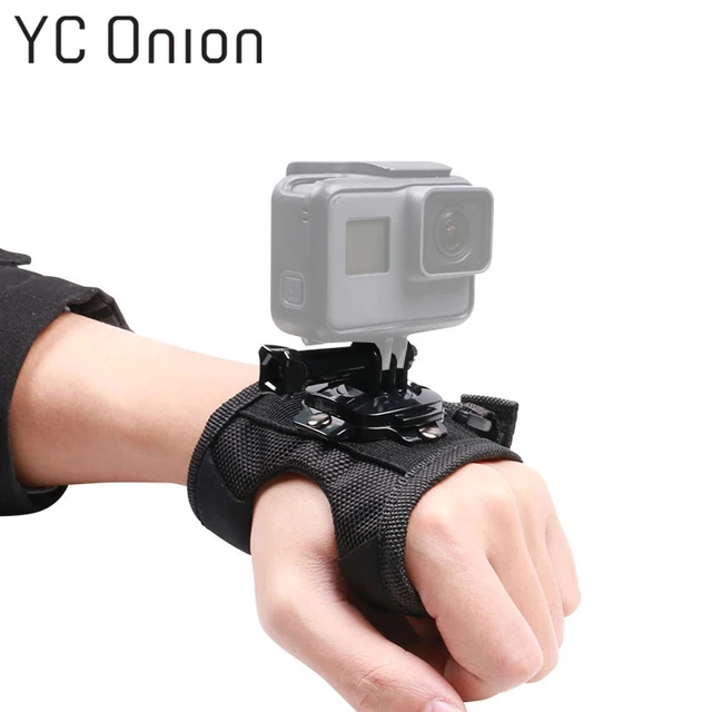 360 Rotation Hand Strap Glove Wrist Band Tripods Gopro Wrist Mount For