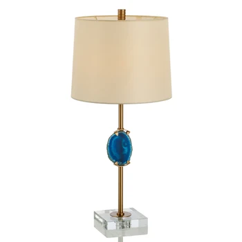 

SGROW Creative Agate Table Lamp Modern Minimalist American Designer Desk Lights for Study Living Room Bedroom Lighting Fixtures