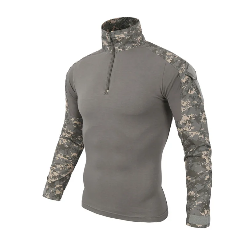 Мужская армейская тактическая футболка SWAT Soldiers Военная Боевая футболка мужские камуфляжные рубашки с длинным рукавом мужские Пейнтбольные топы тройники Новинка - Цвет: UCP 1003