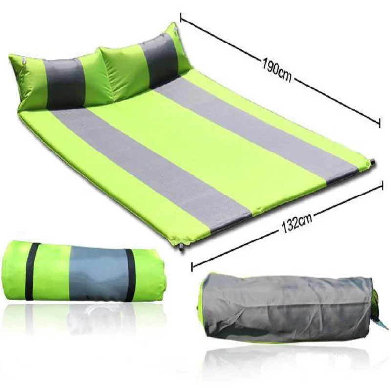 Double camping automatic inflatable sleeping pad Thickening and widening Easy to carry natural hiking double outdoor air bed Double camping automatic inflatable sleeping pad Thickening and widening Easy to carry natural hiking double outdoor air bed