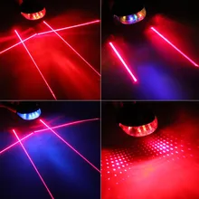 5 LED 1mW 8*7*3.5cm 3 Flashing Waterproof Laser Beam MTB Mountain Bicycle Bike Rear Tail Warning Lamp Lights for 20-26mm Tube