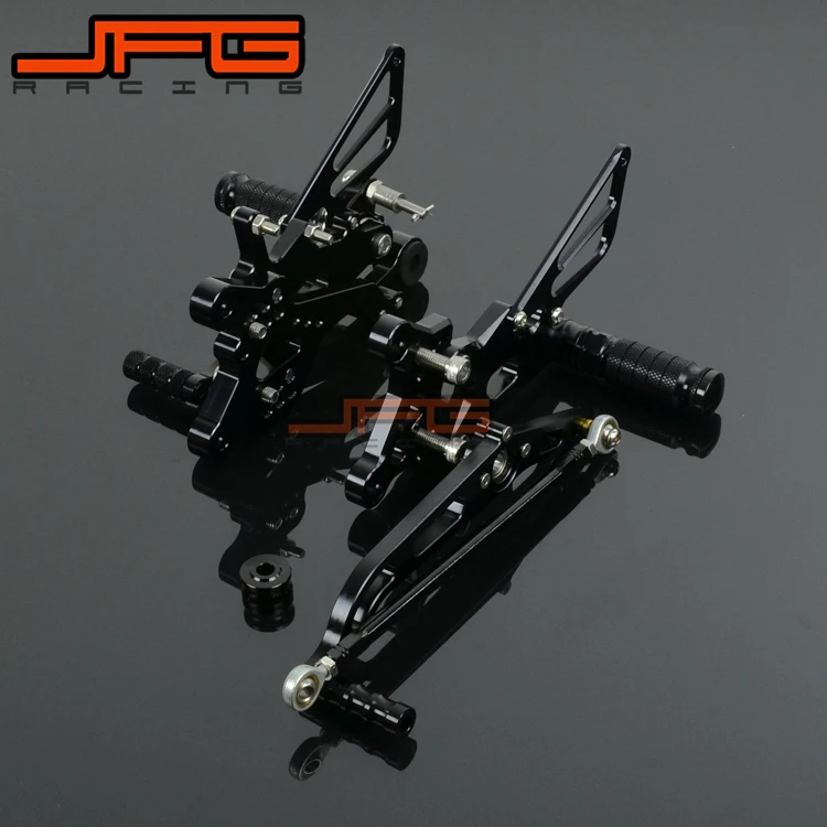 

Motorcycle CNC Adjustable Foot Pegs Pedals Rest Rearset Footpegs For YAMAHA YZF R6 YZF-R6 06-15 06 07 08 09 10 11 12 13 14 15