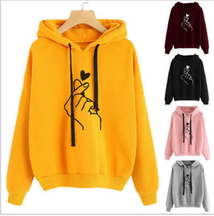 

Womens Musical Notes Long Sleeve Hoodie Sweatshirt Hooded Pullover Tops Blouse Sudaderas Mujer Album Moleton Feminino Felpe5
