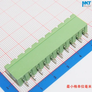 

100Pcs 10P 5.08mm Pitch Cover Sides Vertical Straight Pin Male Wire Terminal Block Connector