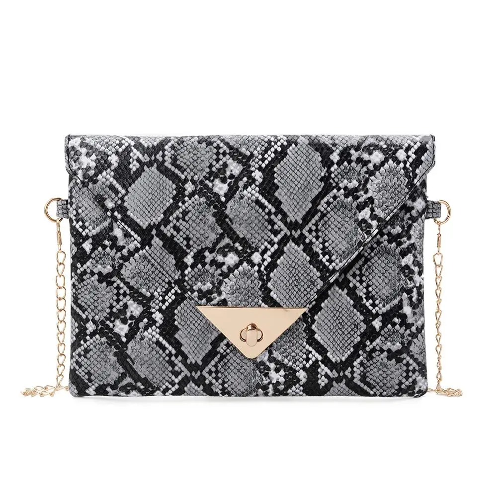 

Women Shoulder Snake Skin Print Envelope Messenger Bags Fashion Crossbody Clutch Bag Sac A Dos Bolsas Feminina Mujer Sac A Main