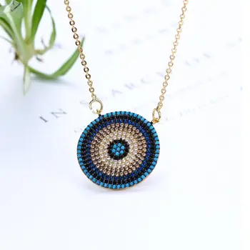 

wholesale luxury trendy 925 sterling silver plated natural zircon big pendant necklace for women anniversary party gift