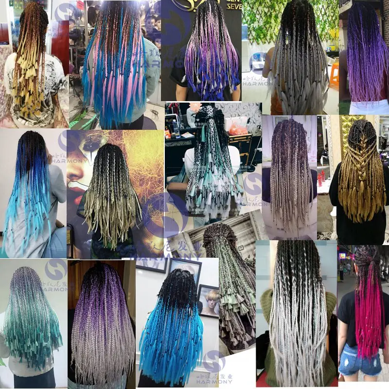 Desire for hair, 4 упаковки в партии, 24 дюйма, 100 г, 2 тона, три тона, ombre, цвет синтетический, плетение, коробка, косички, волосы, черный, серый, бордовый