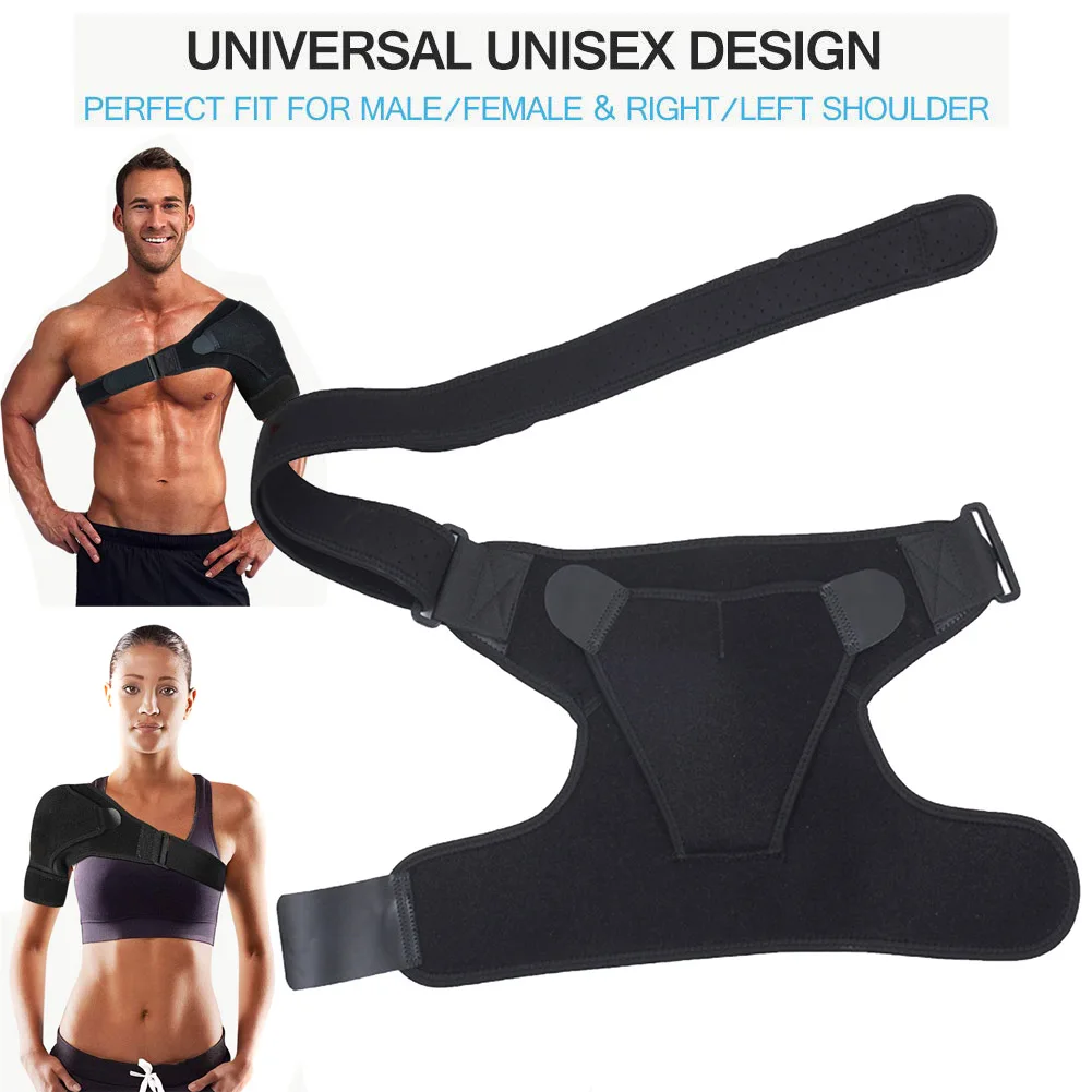 Черный Неопреновый Регулируемый корсет для коррекции плеч пусковая площадка спортивные Спортивные Компрессионные кармашек-шов FH99 - Цвет: Черный