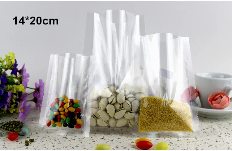 14*20cm Heat Seal Food Packaging Bag Transparent Bags Vacuum Storage Pouches Moist Barrier Plastic Package | Дом и сад