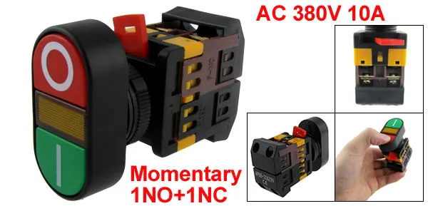 ON-OFF START STOP Push Button w Light Indicator  Momentary Switch Red Green Power