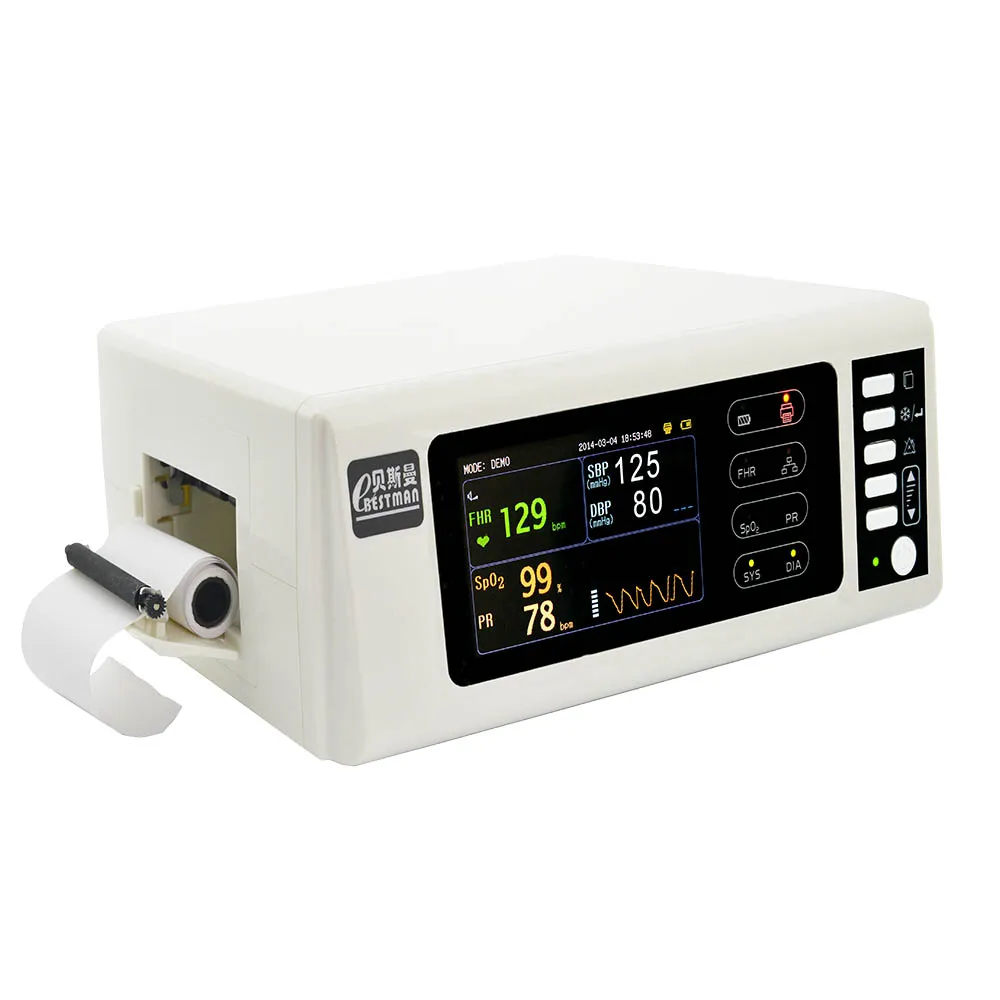  Portable obstetric monitor detect fetal heart rate pregnant blood pressure and pulse oximeter with 