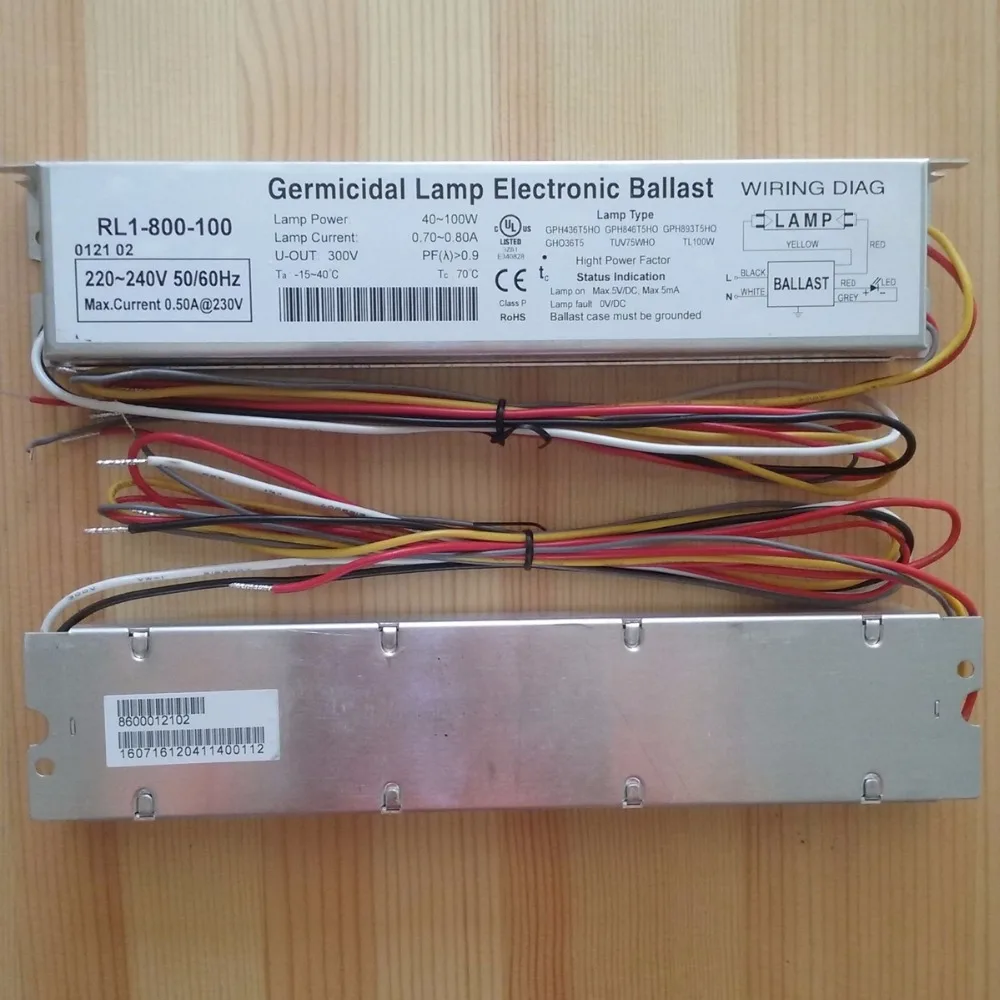 230V 95W Germicidal Lamp Electronic Ballasts UV Ballast IP64 RL1-800-100 UL CE Certificates for UV Lamps 2017 sale time limited ccc ce white lampara uv ultraviolet ultraviolet lamp 145w germicidal lamp electronic ballast