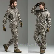 Tad v 4,0 кожа акулы, флисовая куртка на открытом воздухе походная куртка набор тактический военный, камуфляж, охота куртка+ штаны Одежда для рыбалки