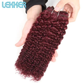 

Lekker Red Blonde Bundles Remy Human Hair Bundles Peruvian Hair Bundles 100G Burgundy 99J 27 30 Four Colors Nature Bohemian Curl