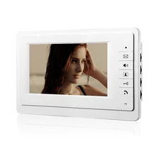 Chuangkesafe 720 P 7 pulgadas LCD pantalla Con Conexión de Cable Video de La Puerta Teléfono Intercom Unidad Interior Sin Cámara Al Aire Libre