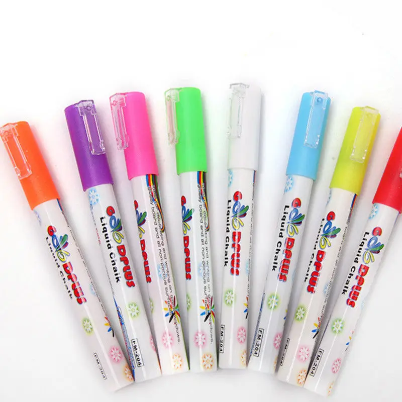 

1pc Erasable Whiteboard Markers Liquid Chalk Pens LED Board Highlighter Skin Painting Markers Office Accessories Stationery