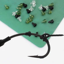 200 шт. Мягкий Карп Рыболовный крюк стопорный держатель крючков Клеммная снасть резиновый всплывающий набор бусин для ловли рыбы