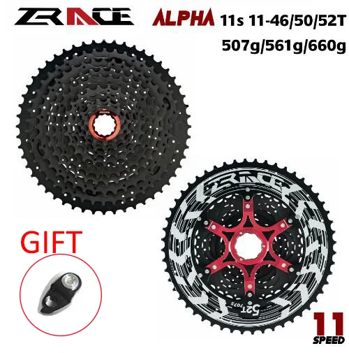 Zracing Alpha 11s легкая кассета 11 скоростей MTB велосипед freewheel 11-46 T/50 T/52 T-черный