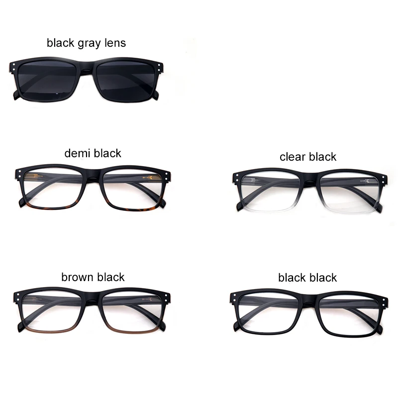 Henotin, мужские и женские ретро очки для чтения, весенние петли, прямоугольные оправы, качественные очки, включают солнцезащитные очки