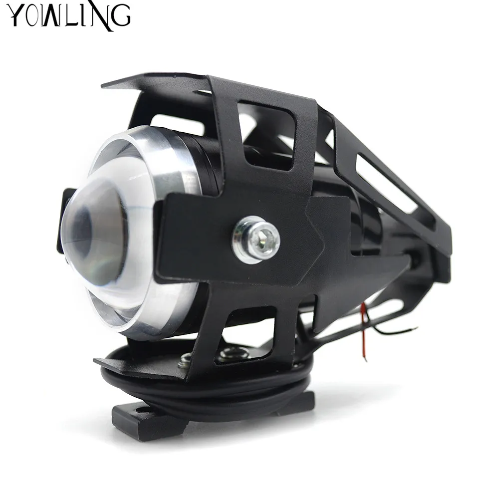 2Pcs/Lot LED Headlight Motorcycle Waterproof 3000LM Chip U5 Motor LED Driving Fog Spot Head Light Lamp With Switch