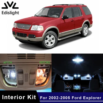 

Edislight 12Pcs White Ice Blue Canbus LED Lamp Car Bulbs Interior Package Kit For 2002-2005 Ford Explorer Map Dome Plate Light