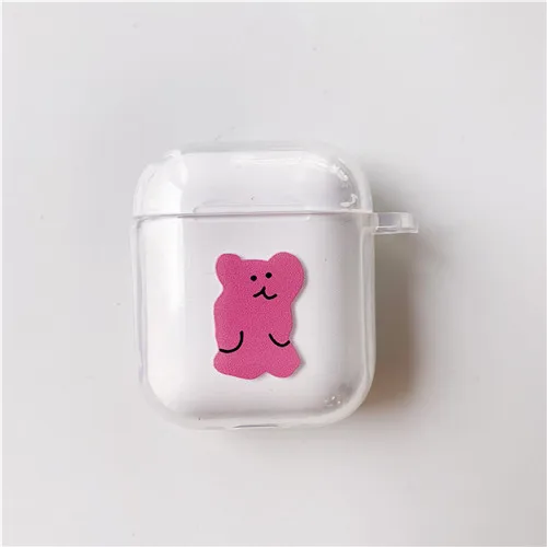 Медведь bluetooth гарнитура Защитная крышка для apple airpods Care Bears Мягкий силиконовый чехол беспроводные наушники зарядки кожи - Цвет: i