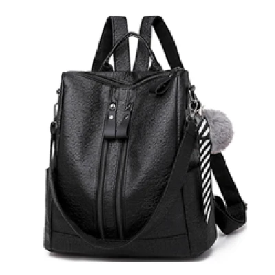 Классический дизайнерский Рюкзак Кошелек для женщин Дорожная Повседневная Съемная сумка через плечо модная сумка через плечо из искусственной кожи рюкзак для девочек - Цвет: Черный