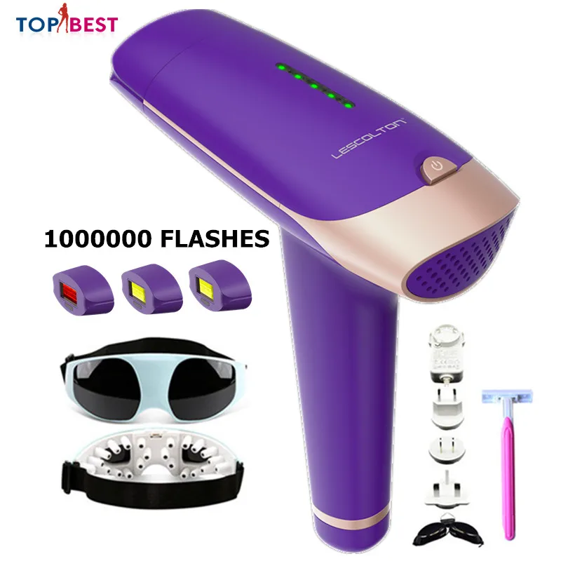 

Lescolton Rechargeable Depilador a Laser Laser Epilator Depilador for Face Body Armpit Bikini Leg Underarm
