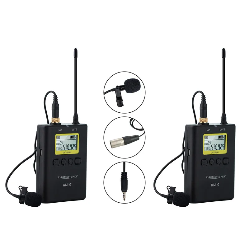 ZhuoSheng WM 10 беспроводной микрофон Lavalier для Canon Nikon Sony Hosting Tranning Broadcast|Микрофоны| |