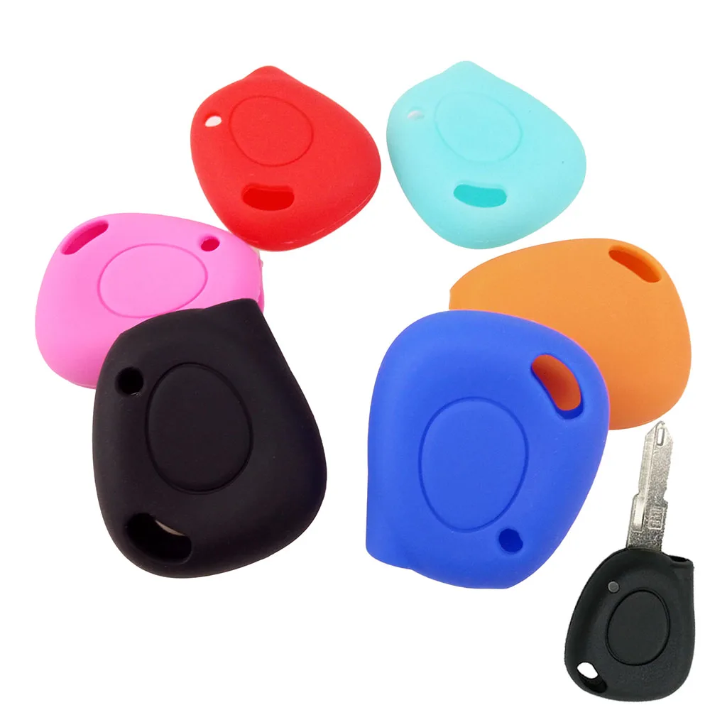 

1 BUTTON FIT FOR RENAULT MEGANE SCENIC LAGUNA CLIO ESPACE TWINGO KANGOO MASTER TRAFFIC AVAINTIME SILICONE CAR KEY FOB COVER CASE