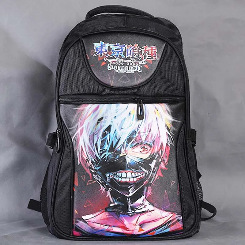 Tokyo Ghoul Аксессуары для путешествий рюкзак из аниме One Punch Man высокой емкости мужская и женская сумка с двойным плечом школьная сумка - Цвет: Tokyo Ghoul