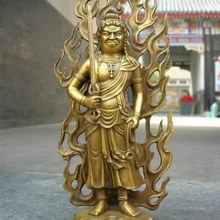 USPS в США S1068 12 Тибет классический Латунь Медь воин держите катана Acalanatha Fudo Будда Статуя