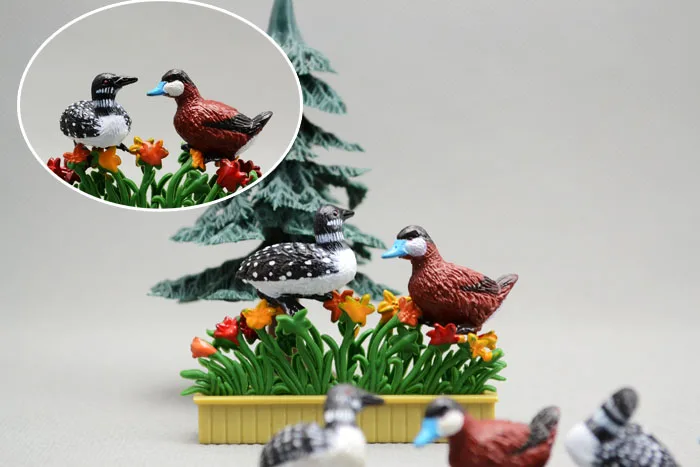 Solid animal model toy pheasant wigeon cormorants ...